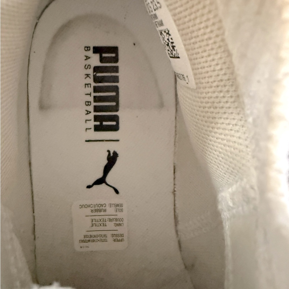 Puma Clyde Court Sneakers GW Jr Boys White Mesh with Black Stripe, size 5.5 - Picture 8 of 8